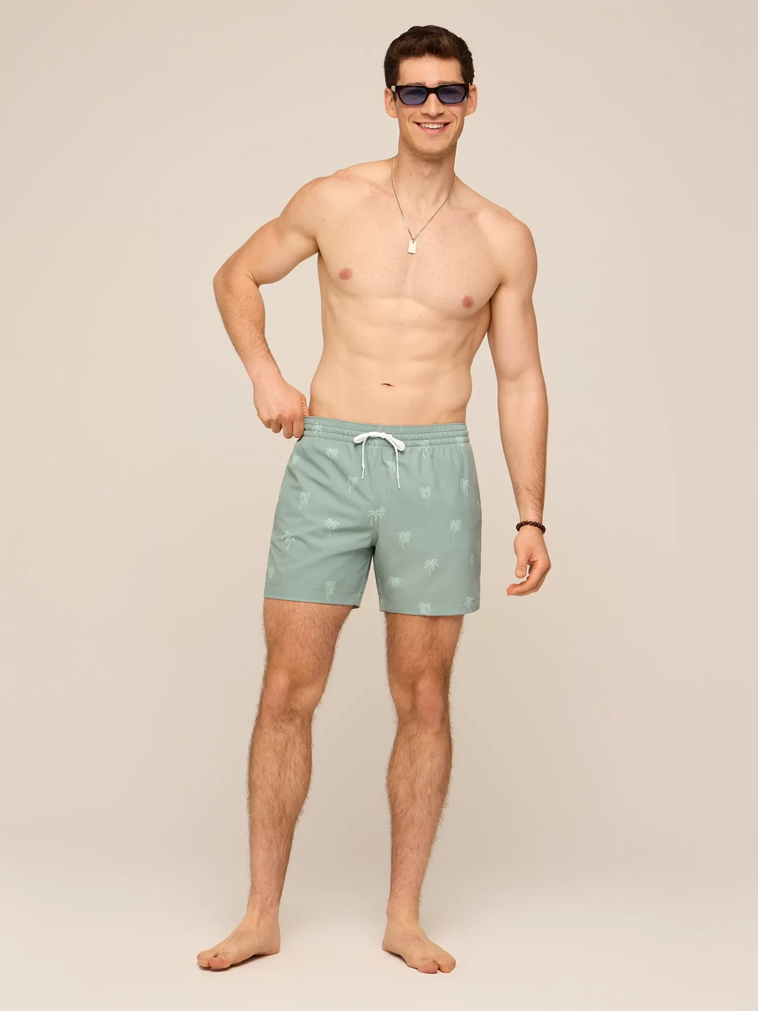 The Midnight Palms 5.5" Classic Lined Swim Trunk - Olive