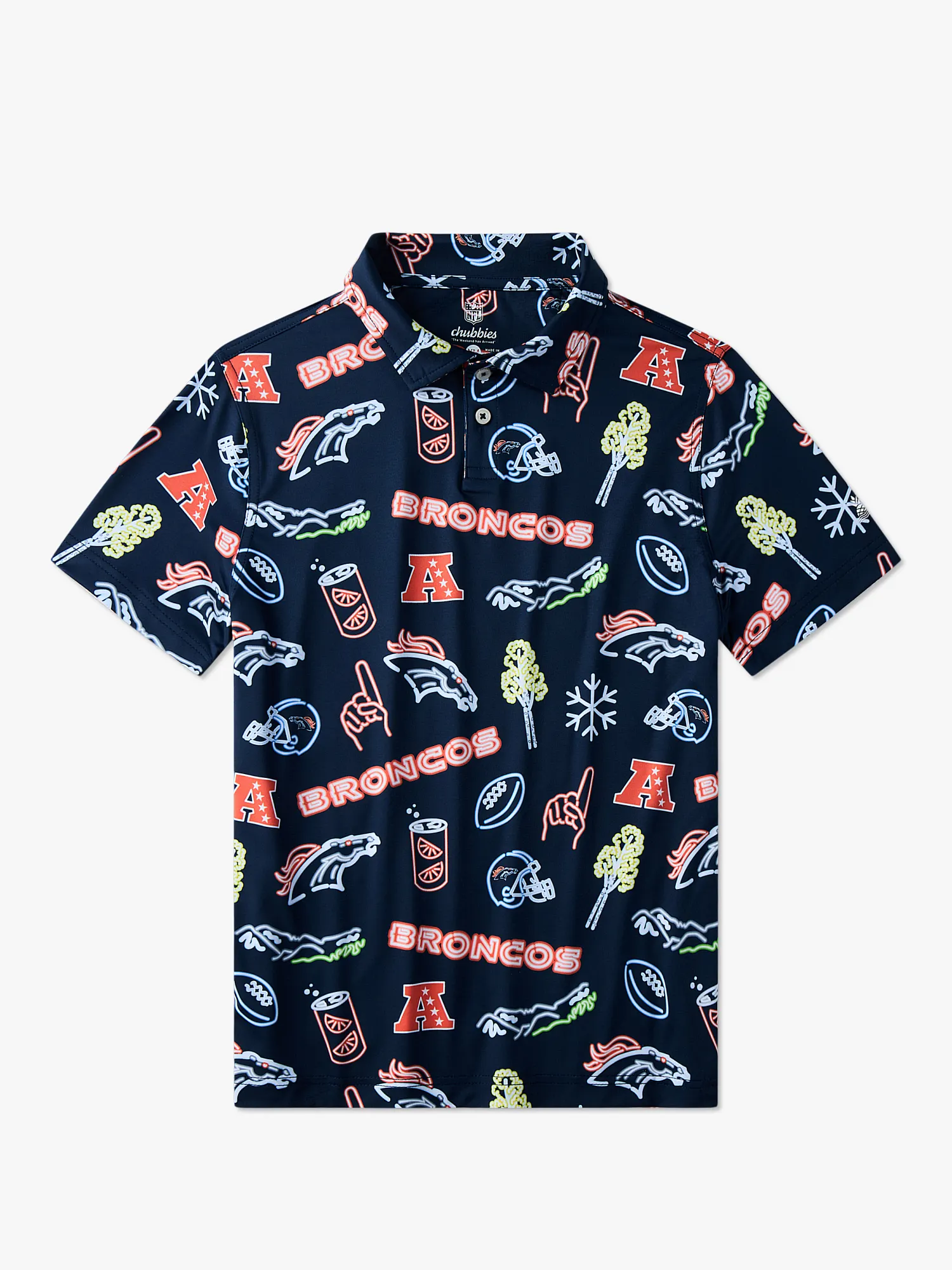 The Neon Broncos (NFL Boys Performance Polo)