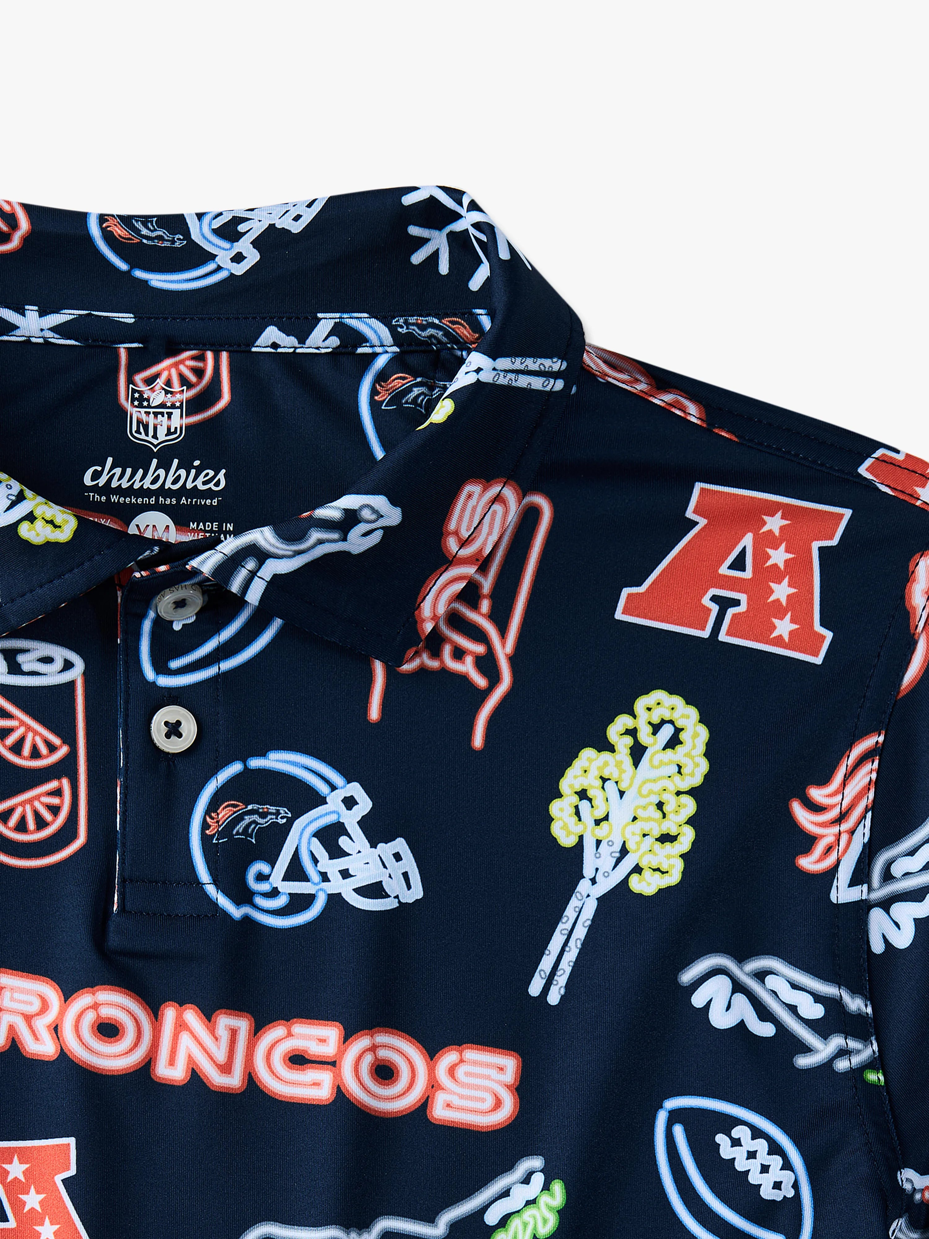 The Neon Broncos (NFL Boys Performance Polo)