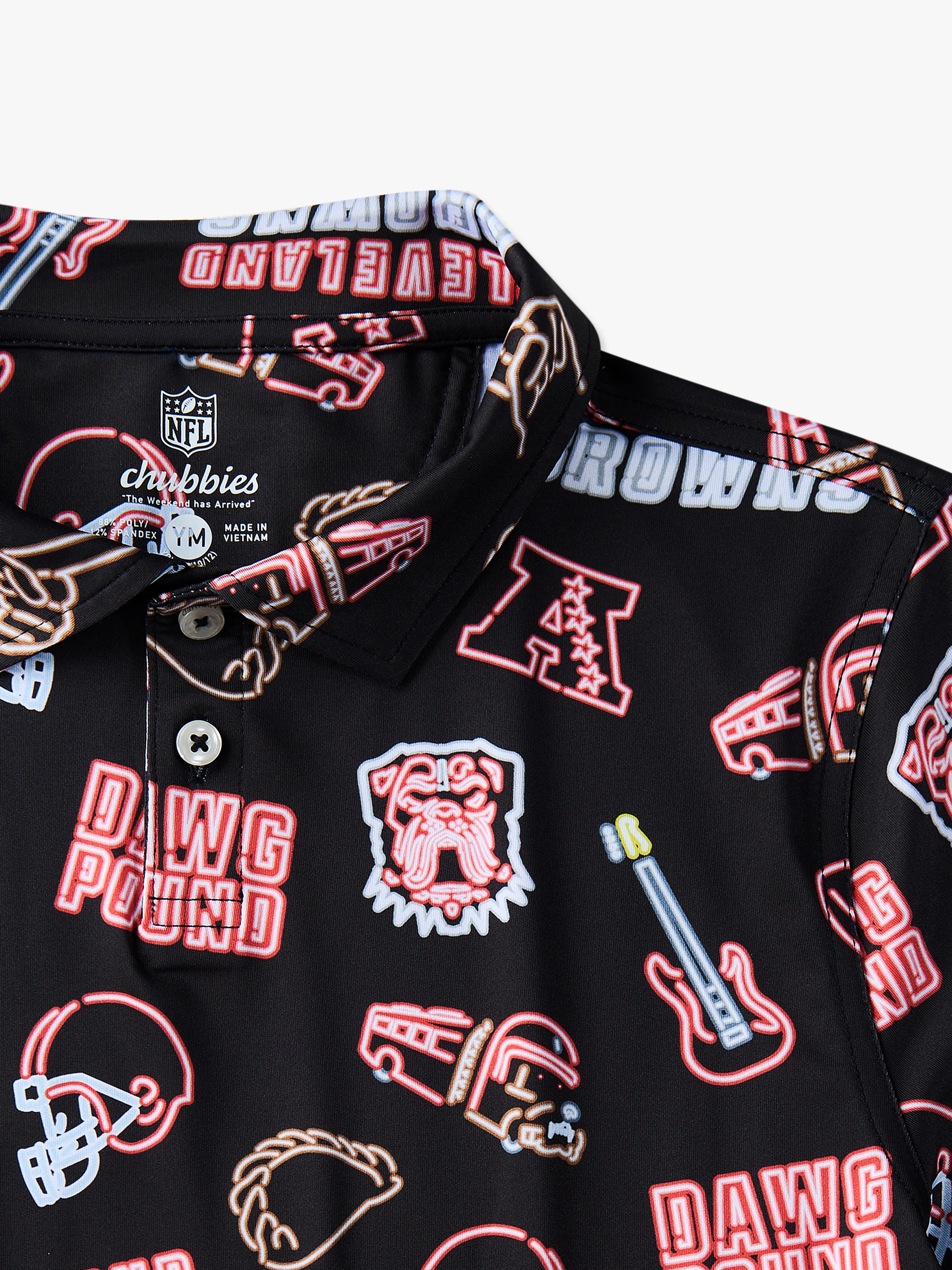 The Neon Browns (NFL Boys Performance Polo)