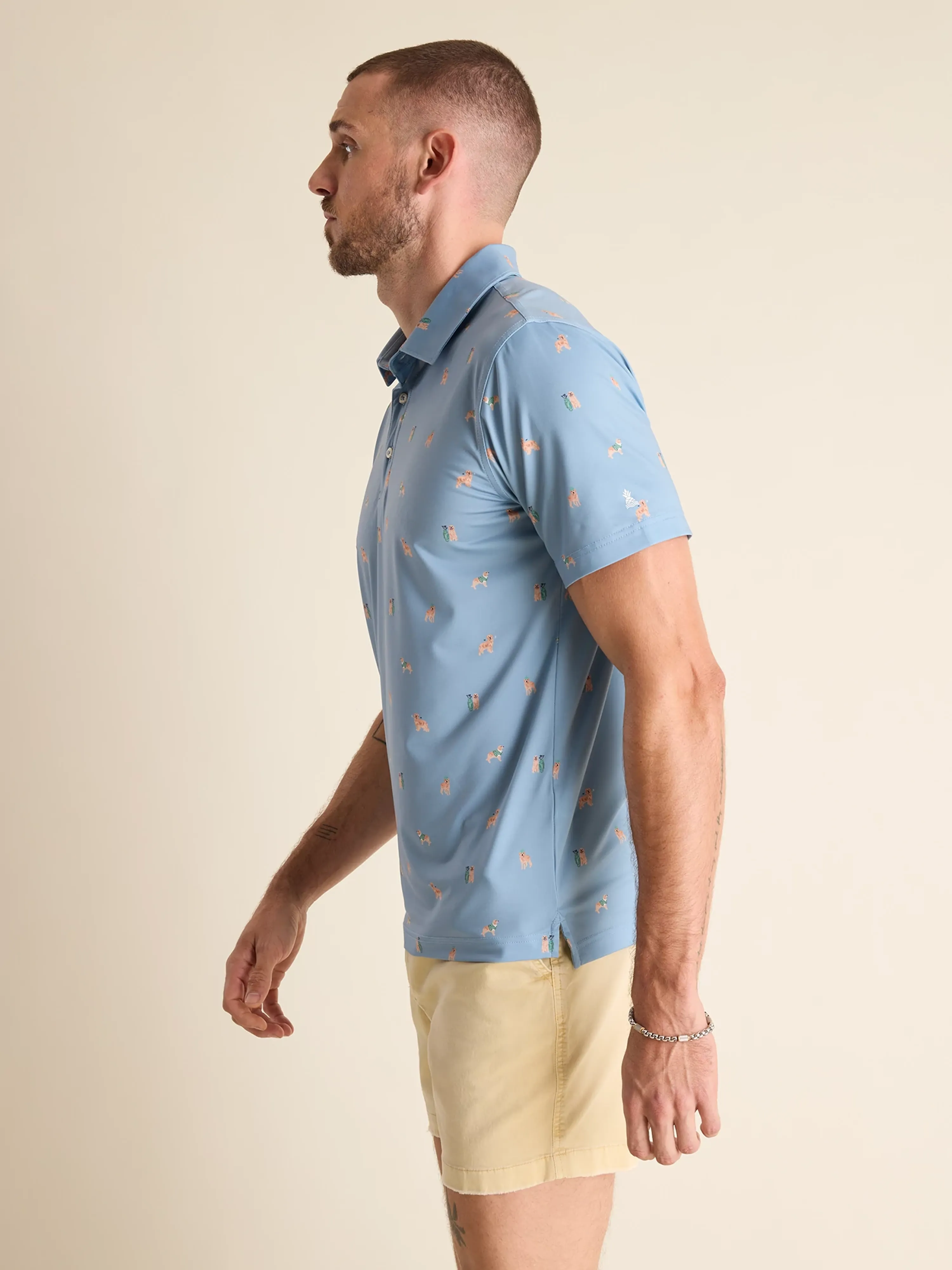The Barkin' Up the Wrong Tree (Performance Polo) - Light Blue