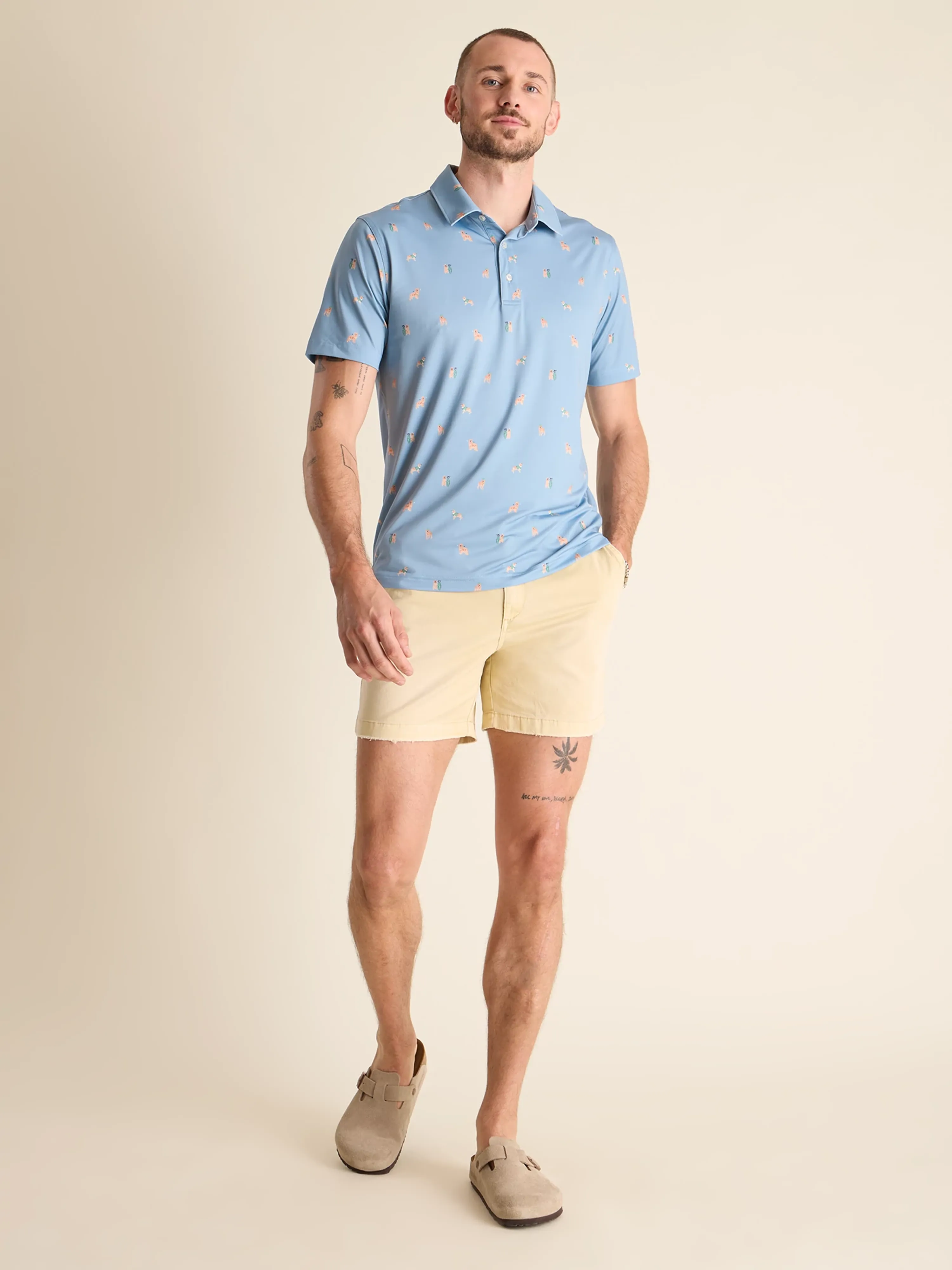 The Barkin' Up the Wrong Tree (Performance Polo) - Light Blue