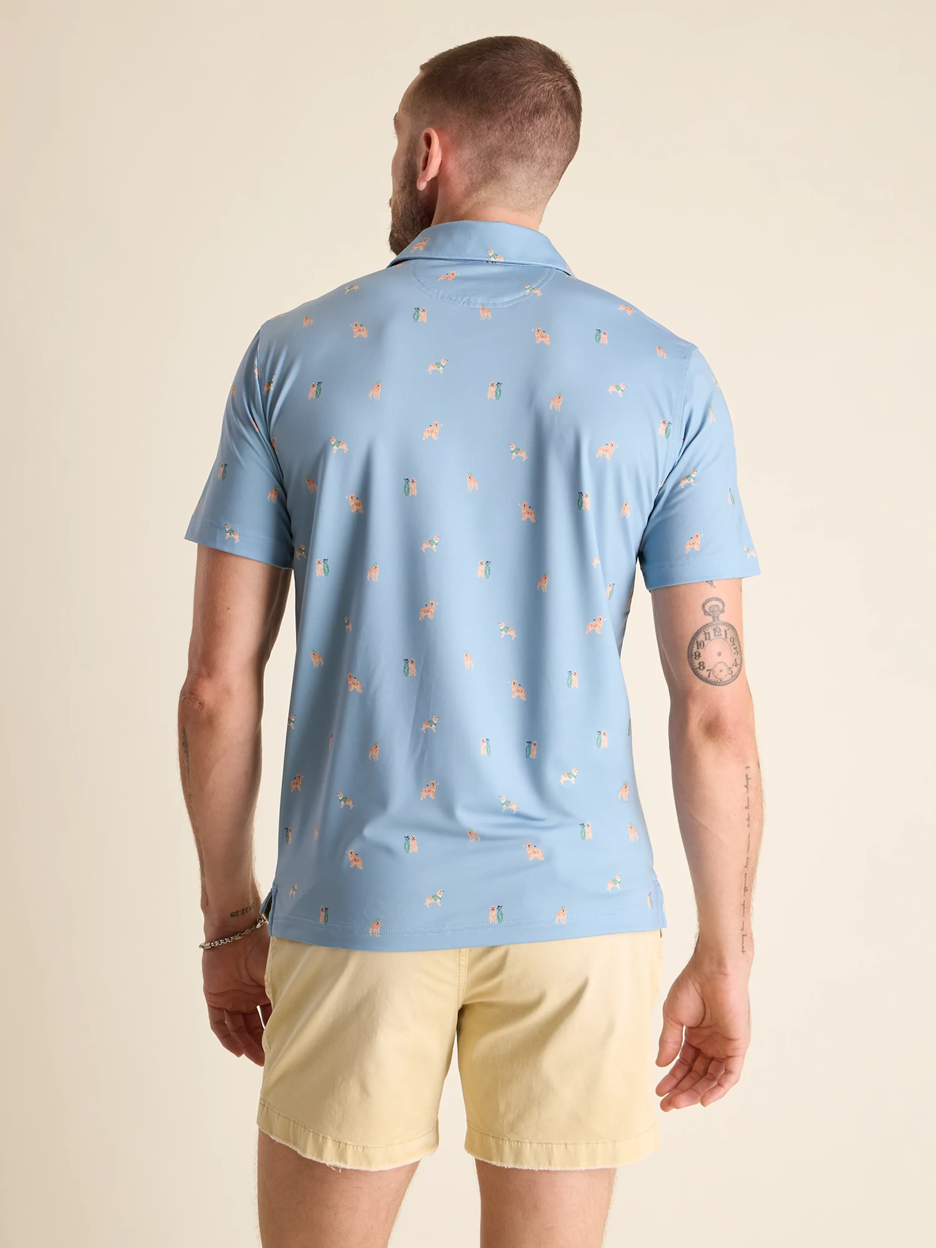 The Barkin' Up the Wrong Tree (Performance Polo) - Light Blue