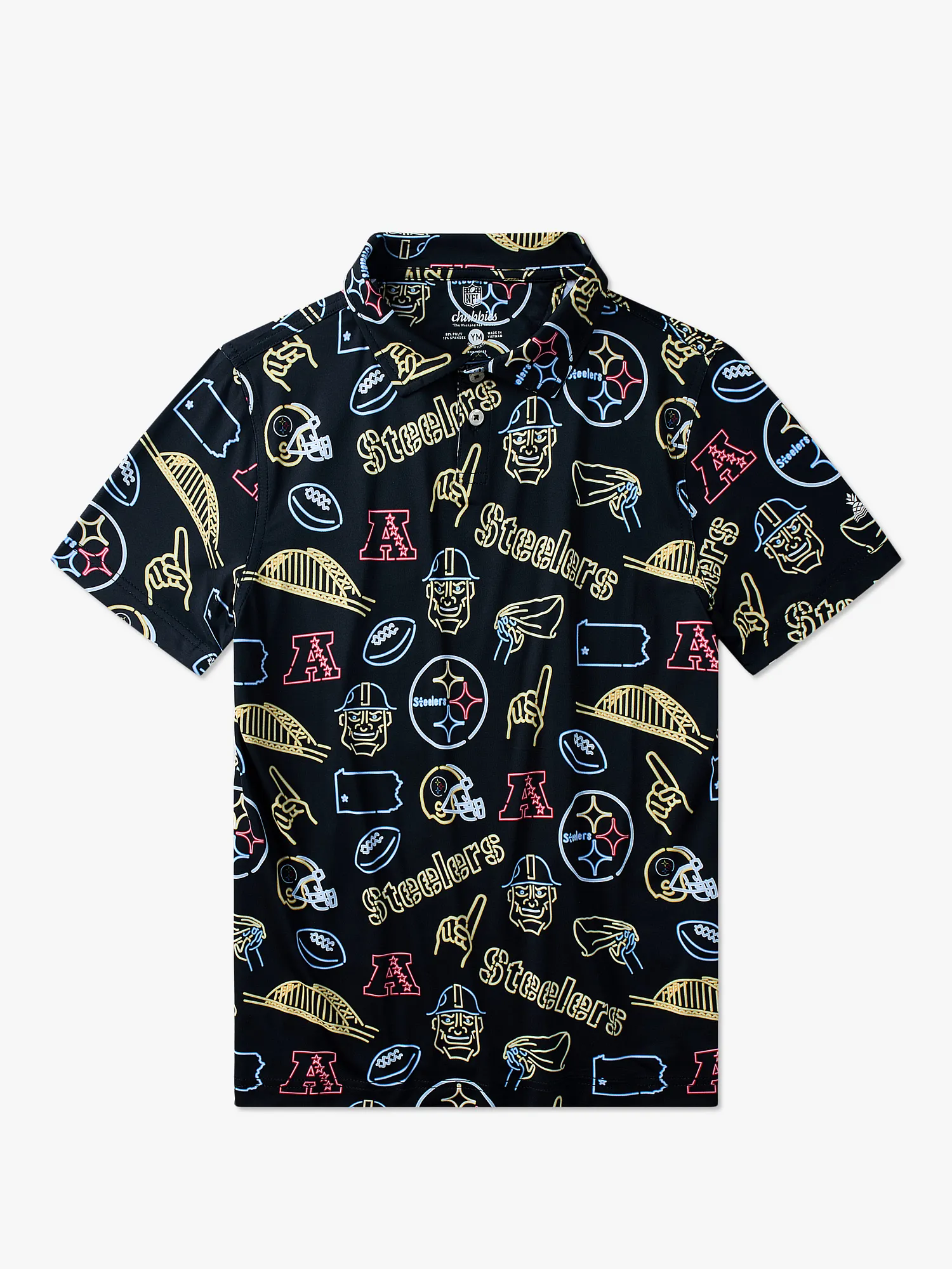 The Neon Steelers (NFL Boys Performance Polo)