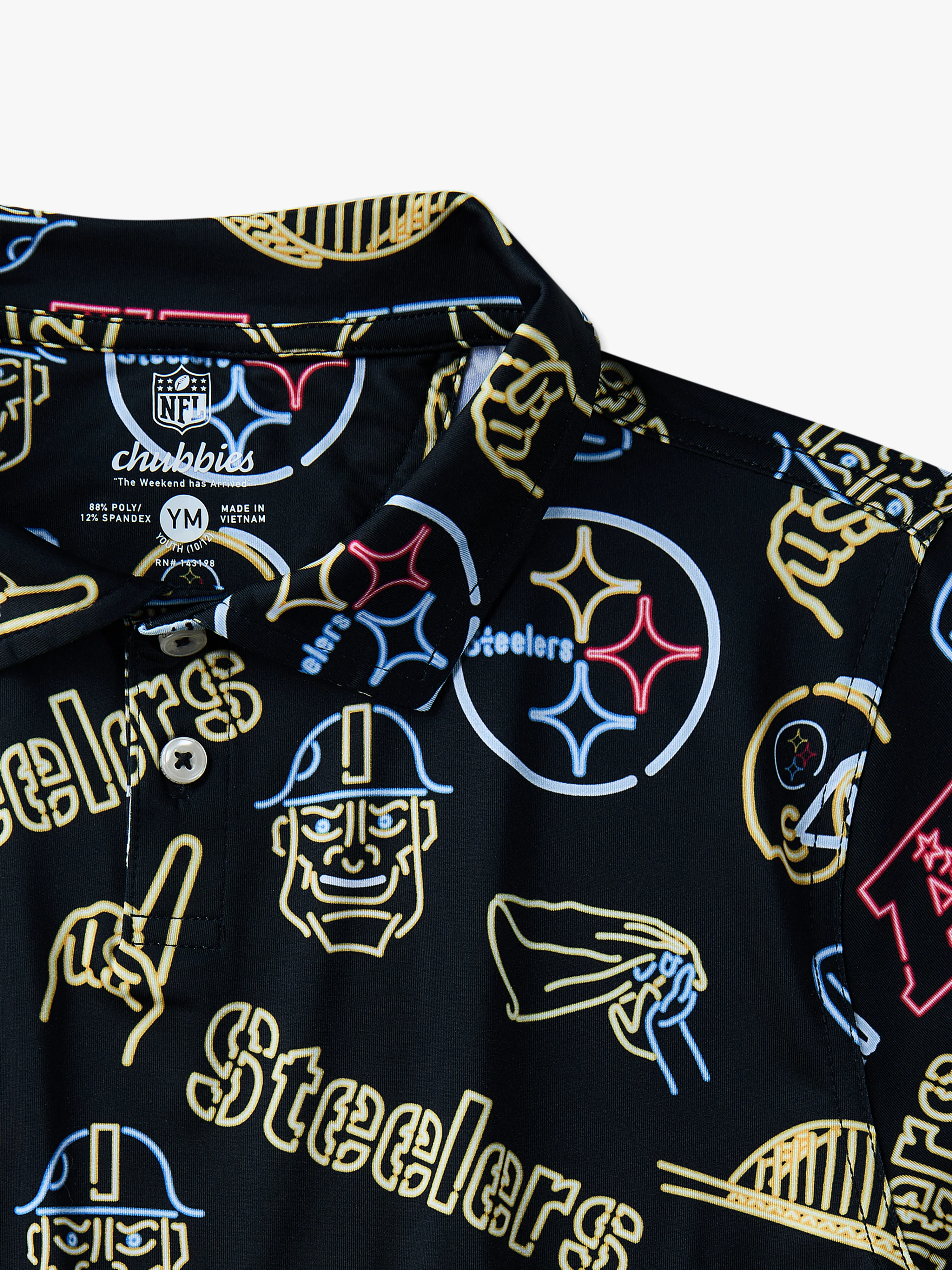The Neon Steelers (NFL Boys Performance Polo)