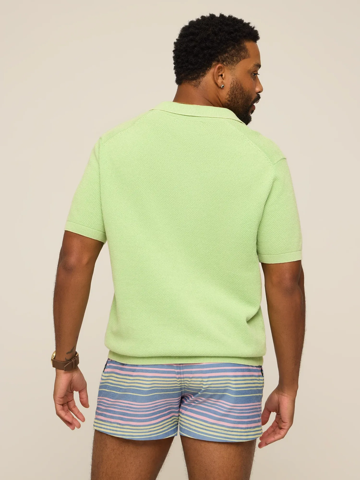 The Pistachio Glow (Knit Polo)