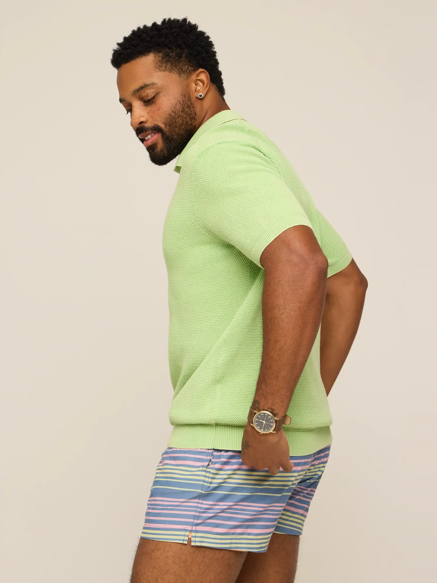 The Pistachio Glow (Knit Polo)