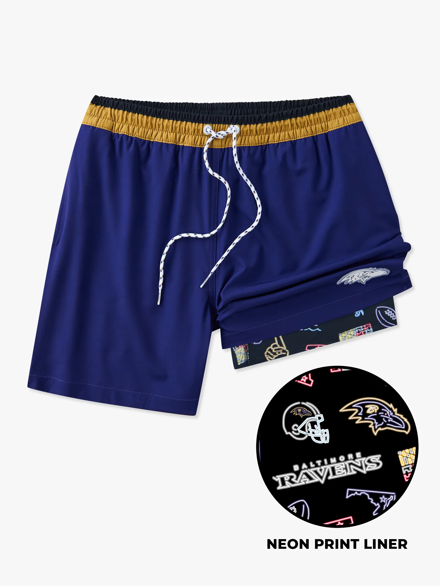 The Ravens 5.5" (NFL Classic Lined Swim Trunks)