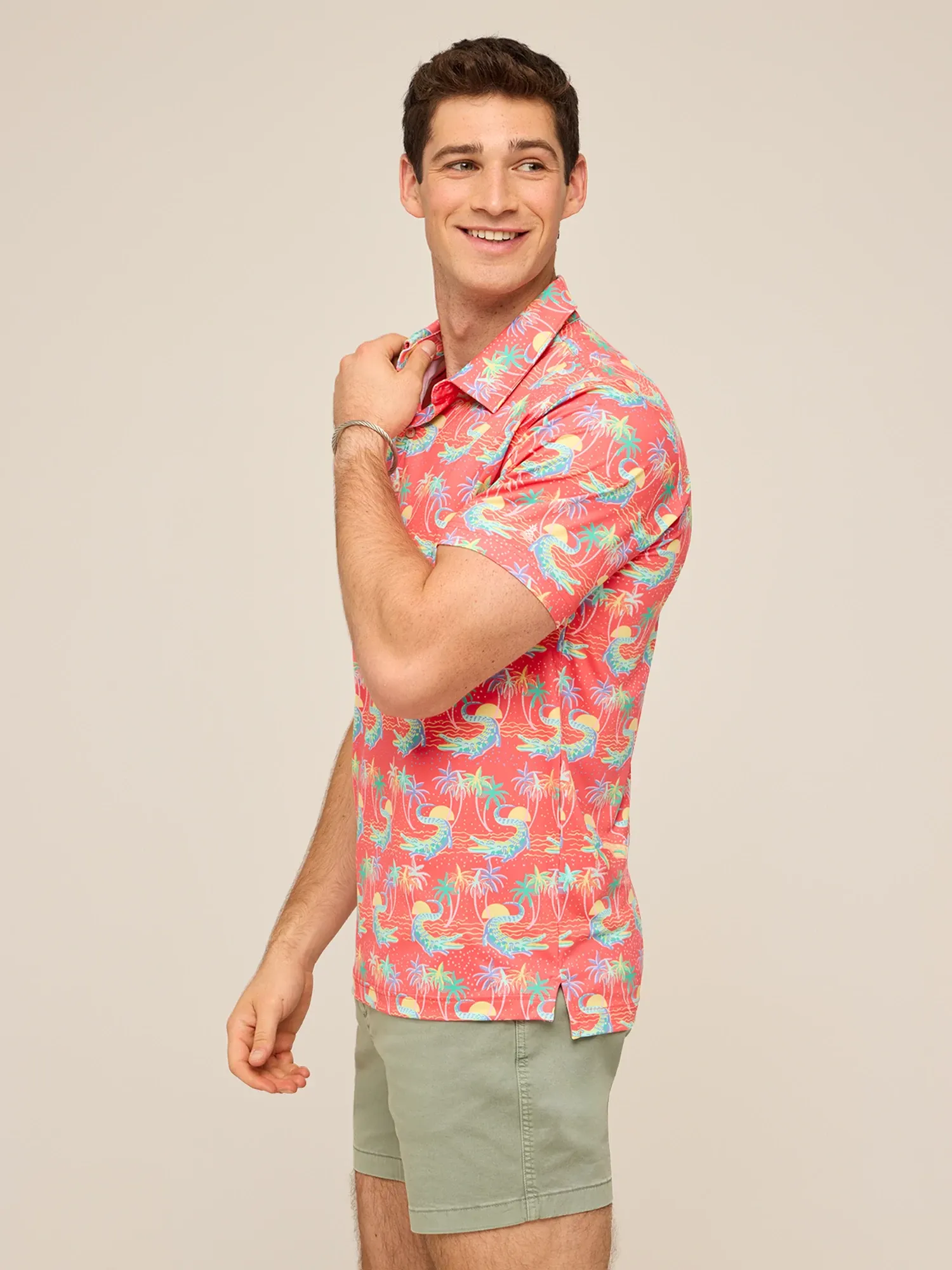 The Rock-a-Croc (Performance Polo)- Red