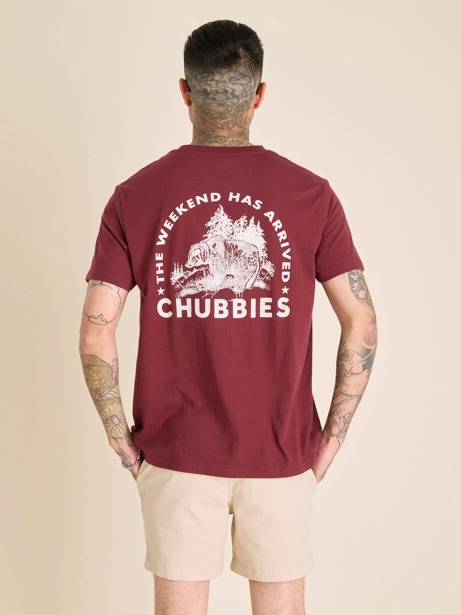 The Rough n' Tumble (Non Pocket Graphic Tee) - Burgundy