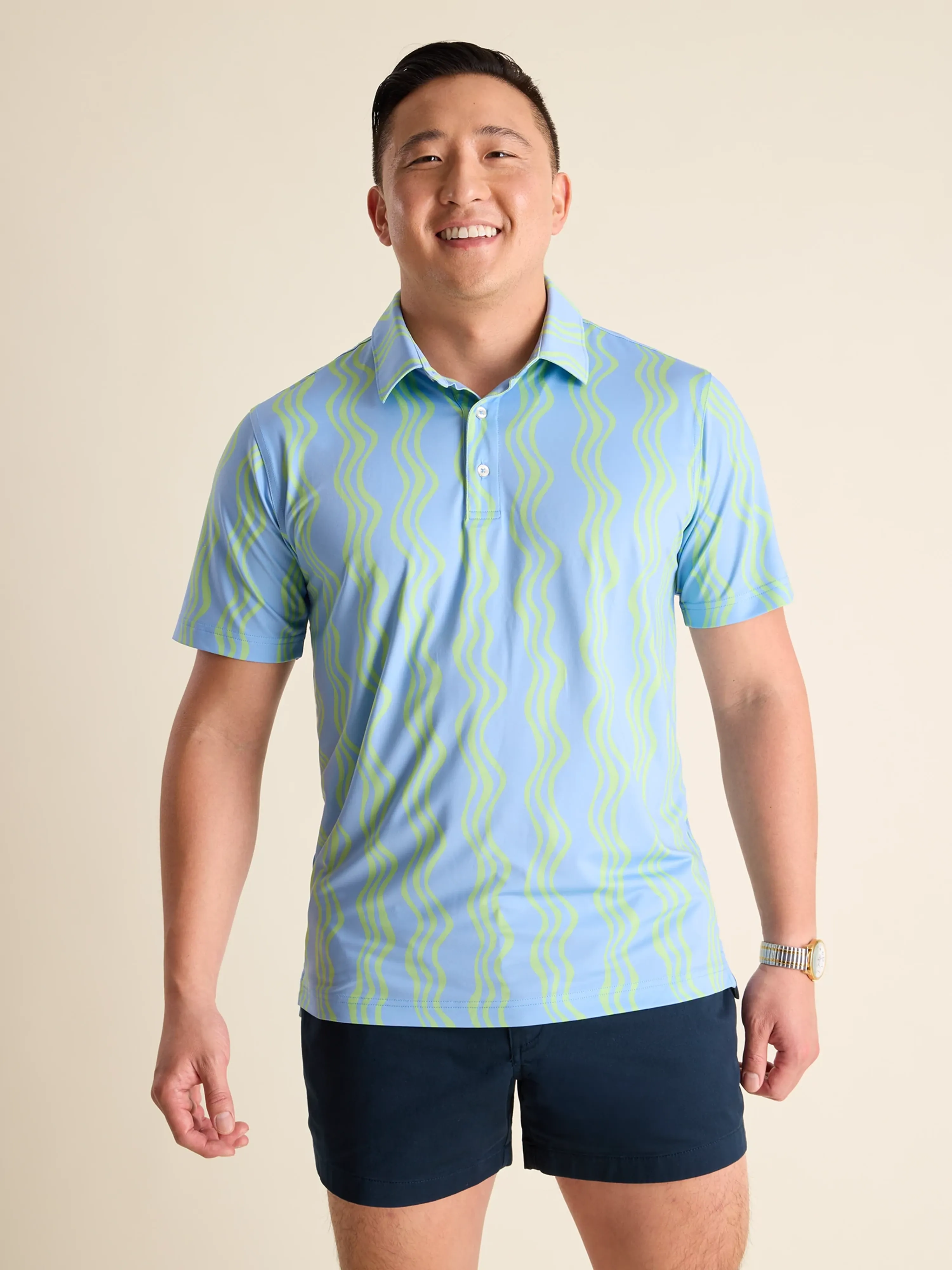 779-the-wavy-daze-performance-polo-blue-green-1.webp The Wavy Daze (Performance Polo) - Blue/Green