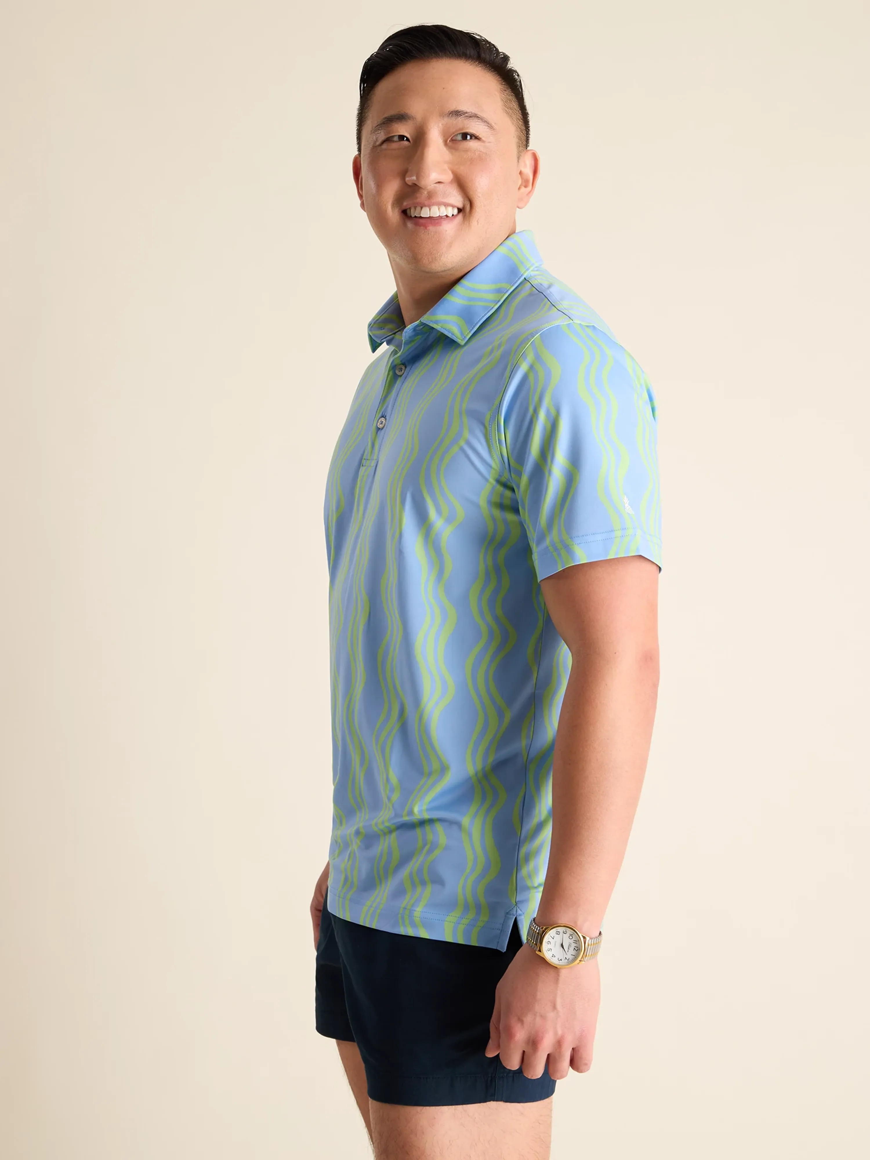 779-the-wavy-daze-performance-polo-blue-green-3.webp The Wavy Daze (Performance Polo) - Blue/Green