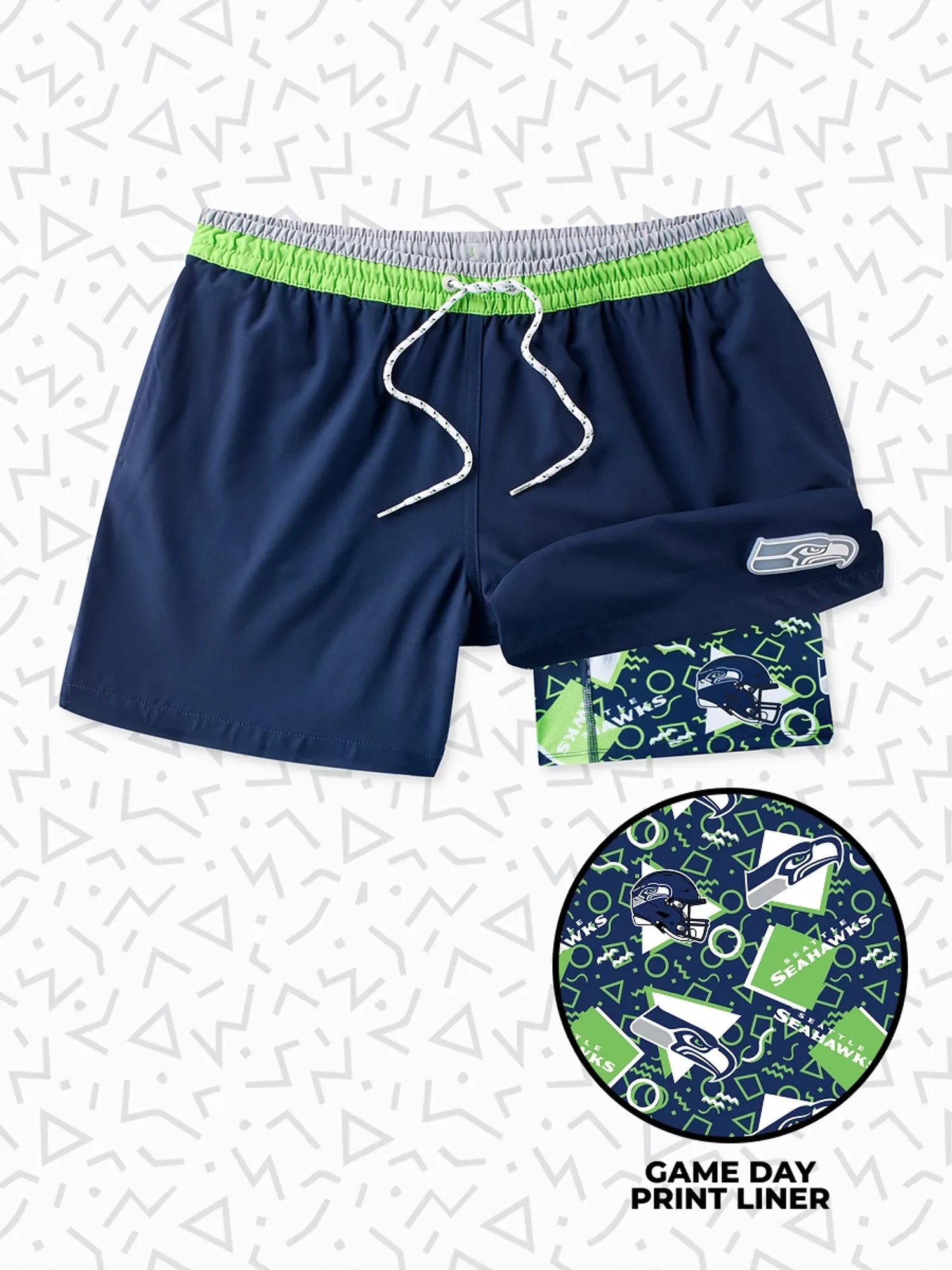 The Secret Seahawks 5.5" (Classic Lined Swim Trunks)
