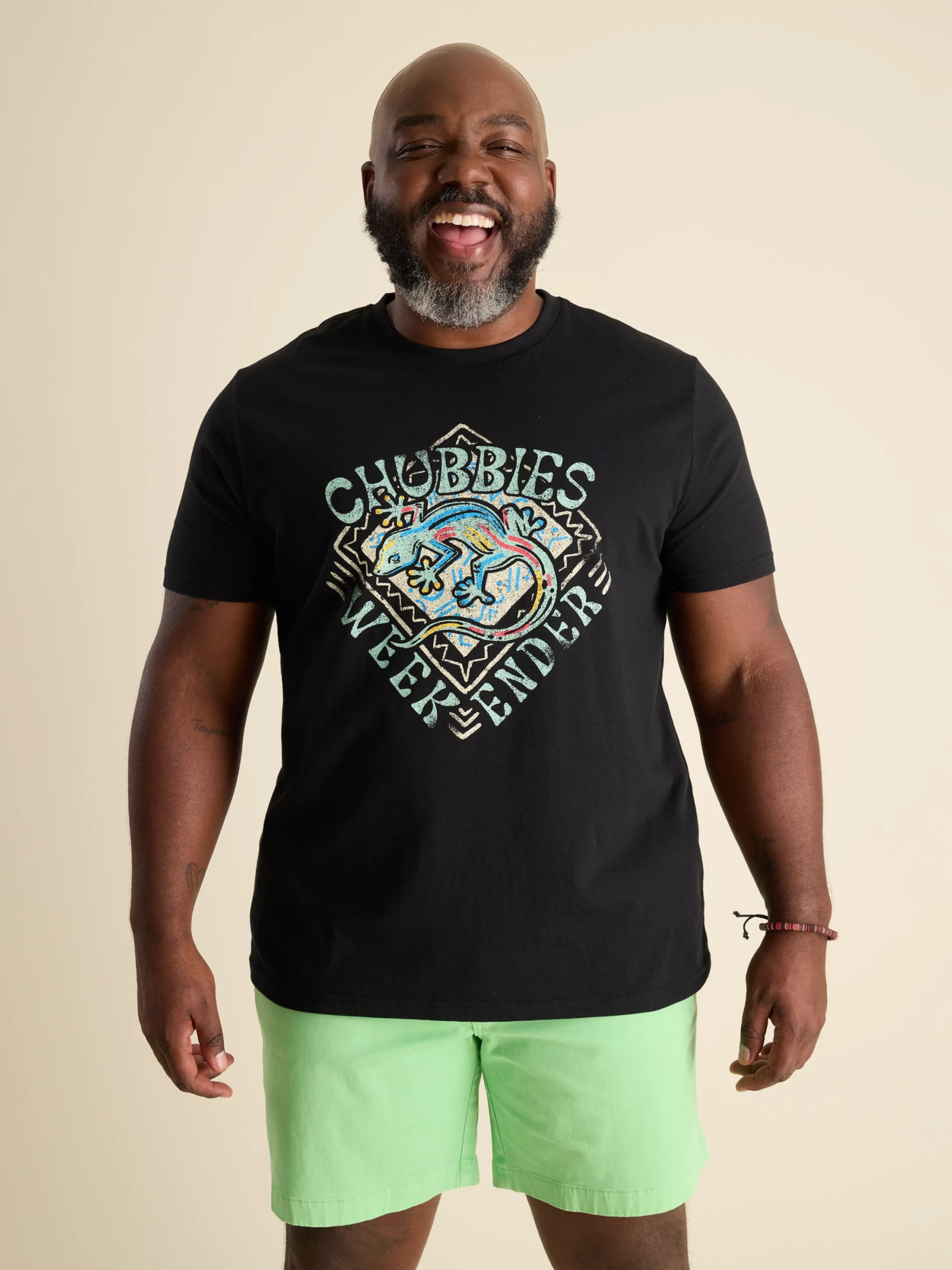 The Gecko Deco (Non Pocket Graphic T-Shirt) - Blue