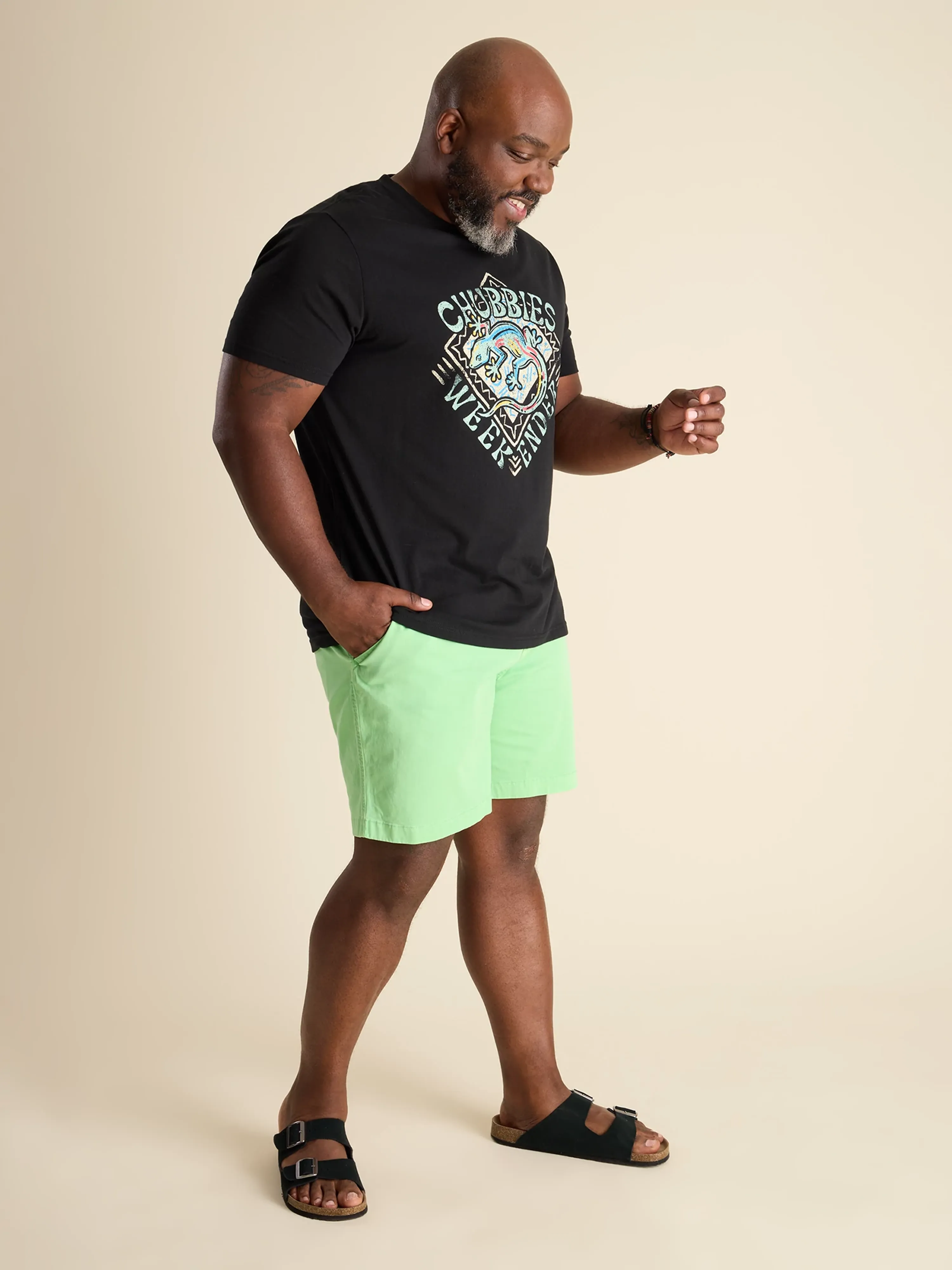 The Gecko Deco (Non Pocket Graphic T-Shirt) - Blue