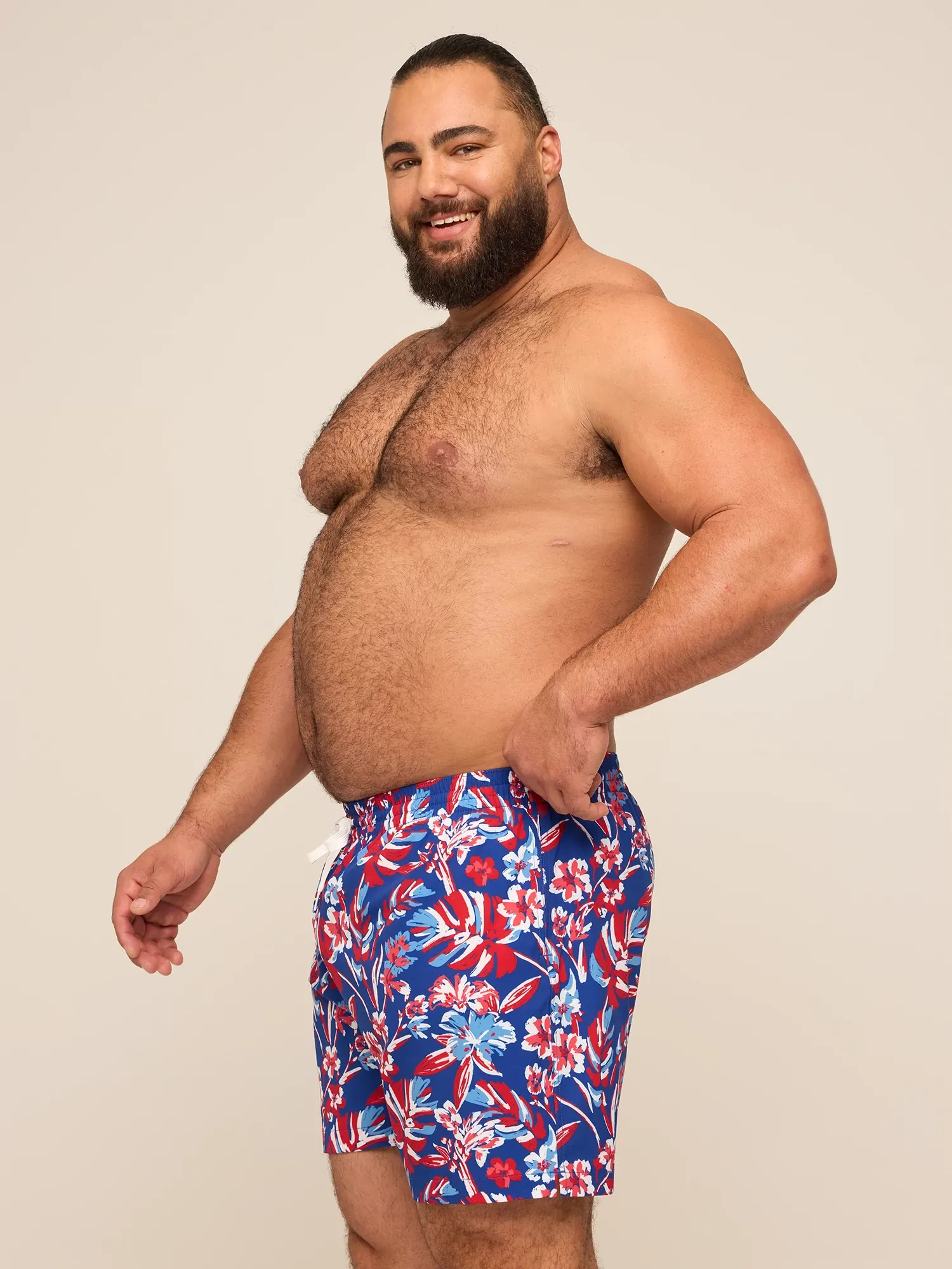 The Star Spangled Blooms 5.5" (Classic Lined Swim Trunk)