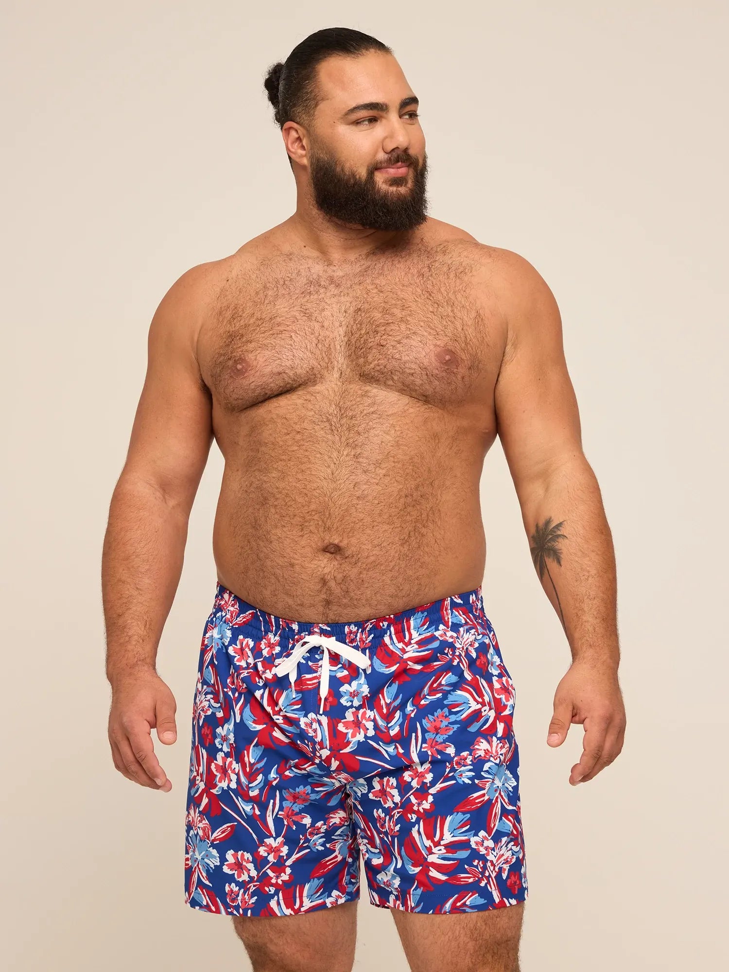 The Star Spangled Blooms 5.5" (Classic Lined Swim Trunk)