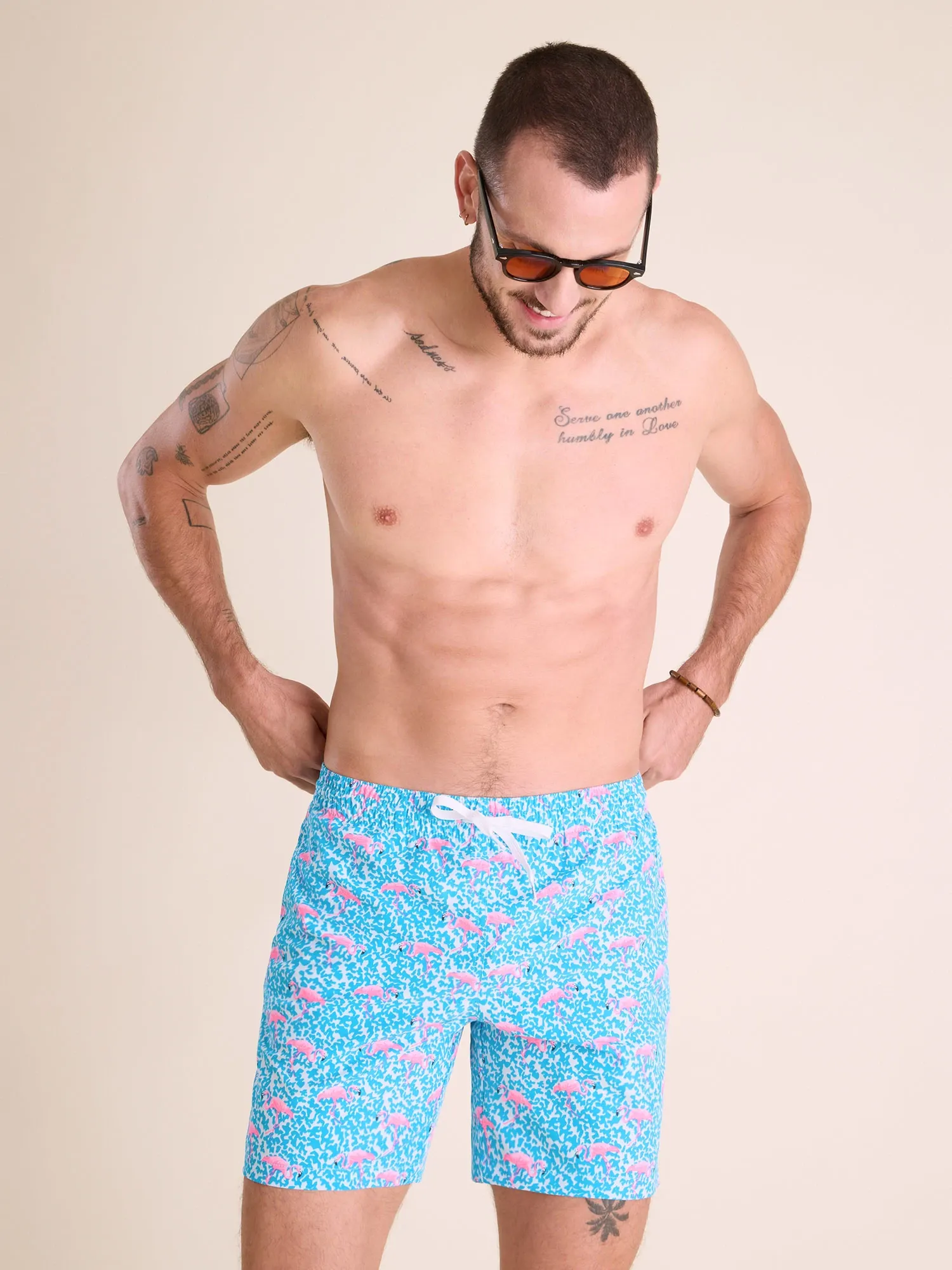 The Domingos Are For Flamingos 7"  (Classic Swim Trunk)