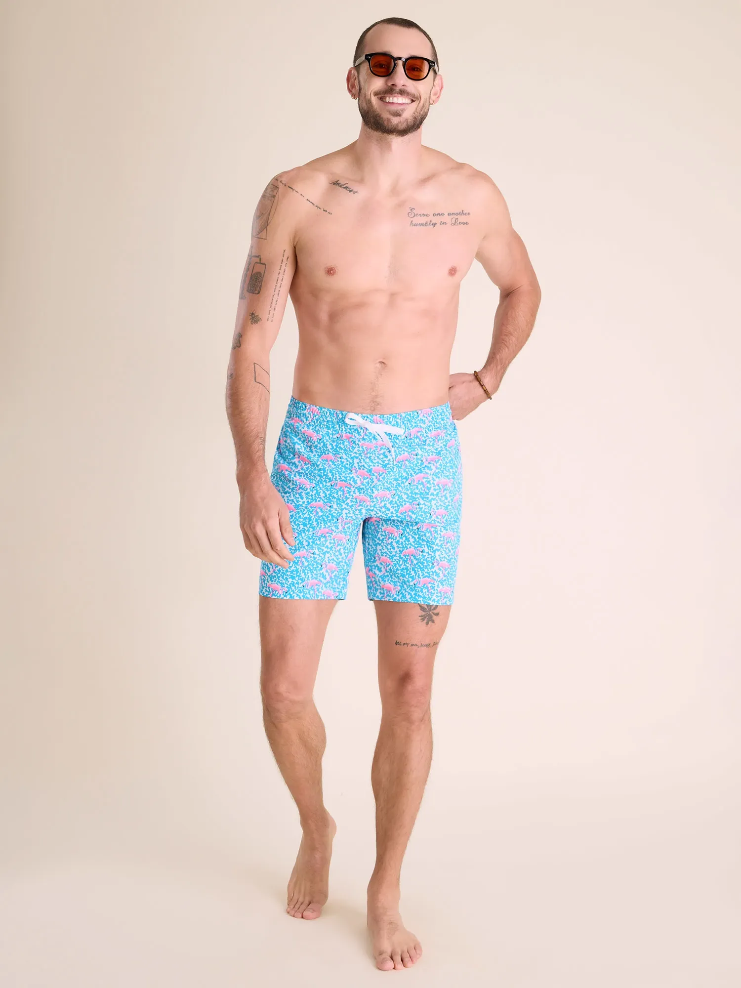 The Domingos Are For Flamingos 7"  (Classic Swim Trunk)